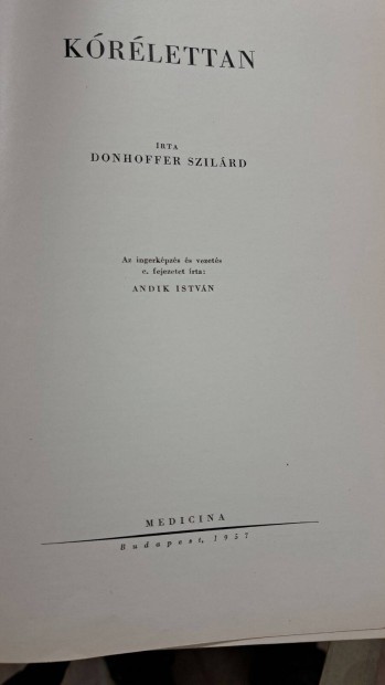 Krlettan [antikvr] Andik Istvn, Dr. Donhoffer